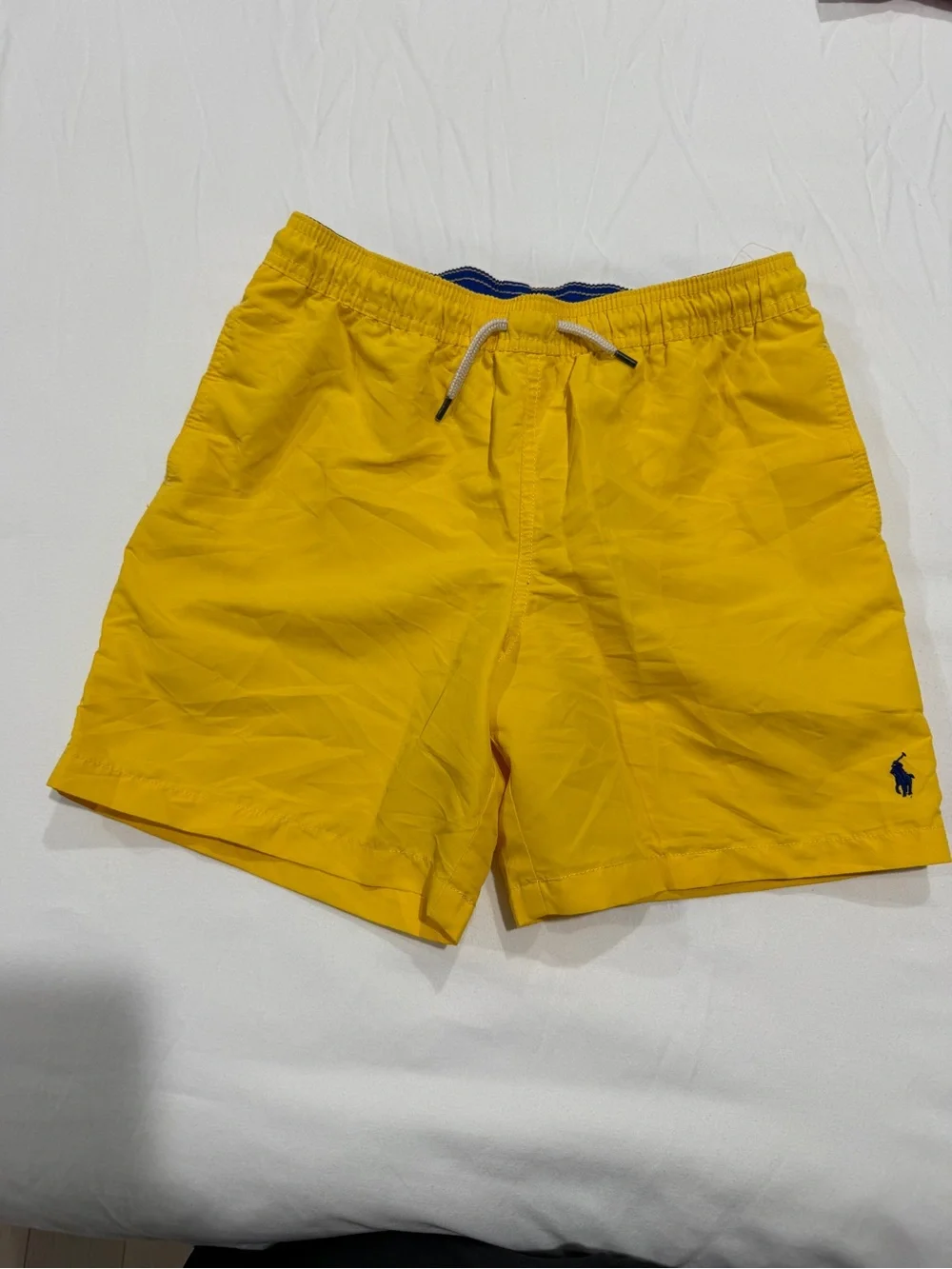 Polo by Ralph Lauren Boys Bright Yellow Swim Trunks with Polo Pony